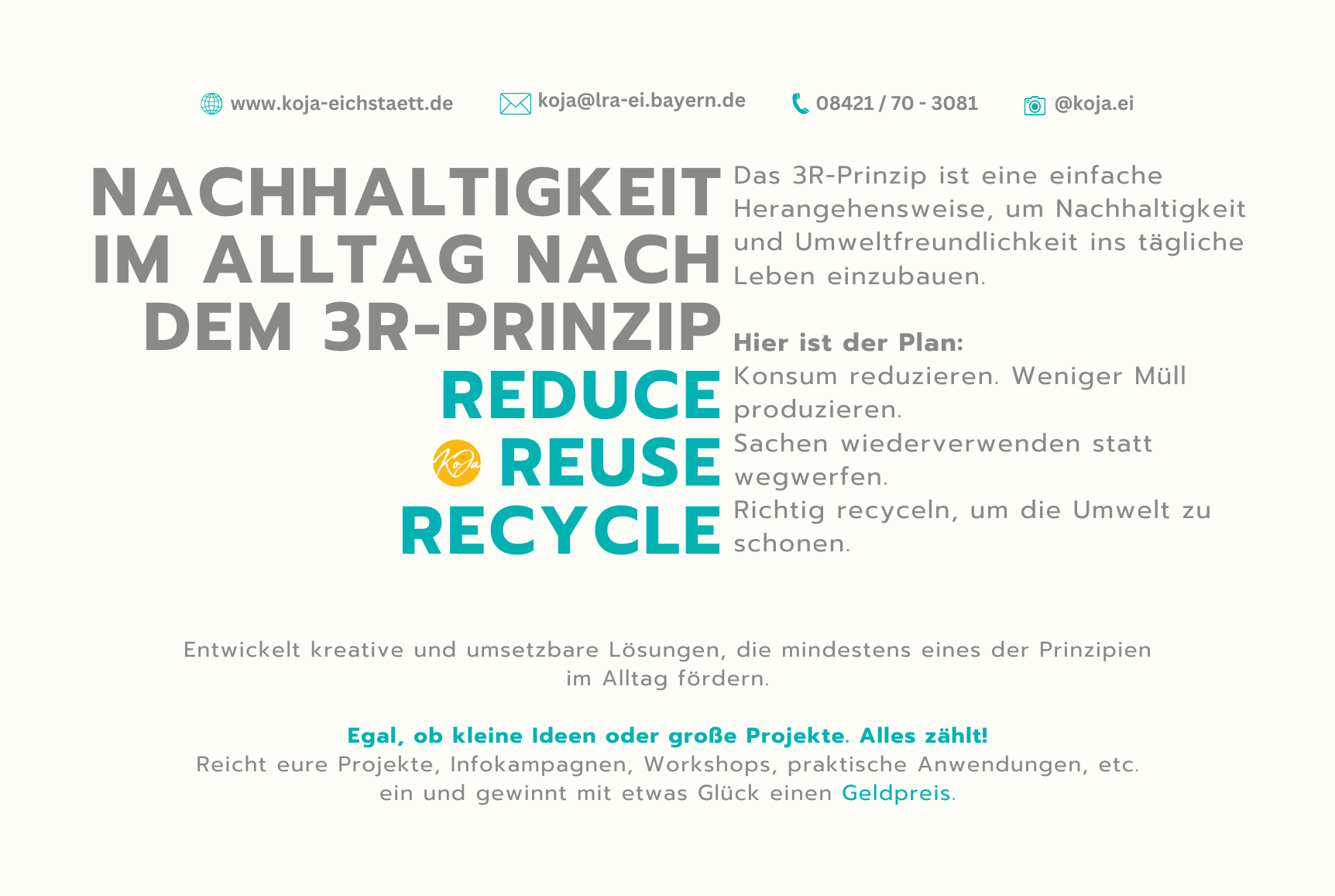 Reduce, Reuse, Recycle 2025 Beschreibung