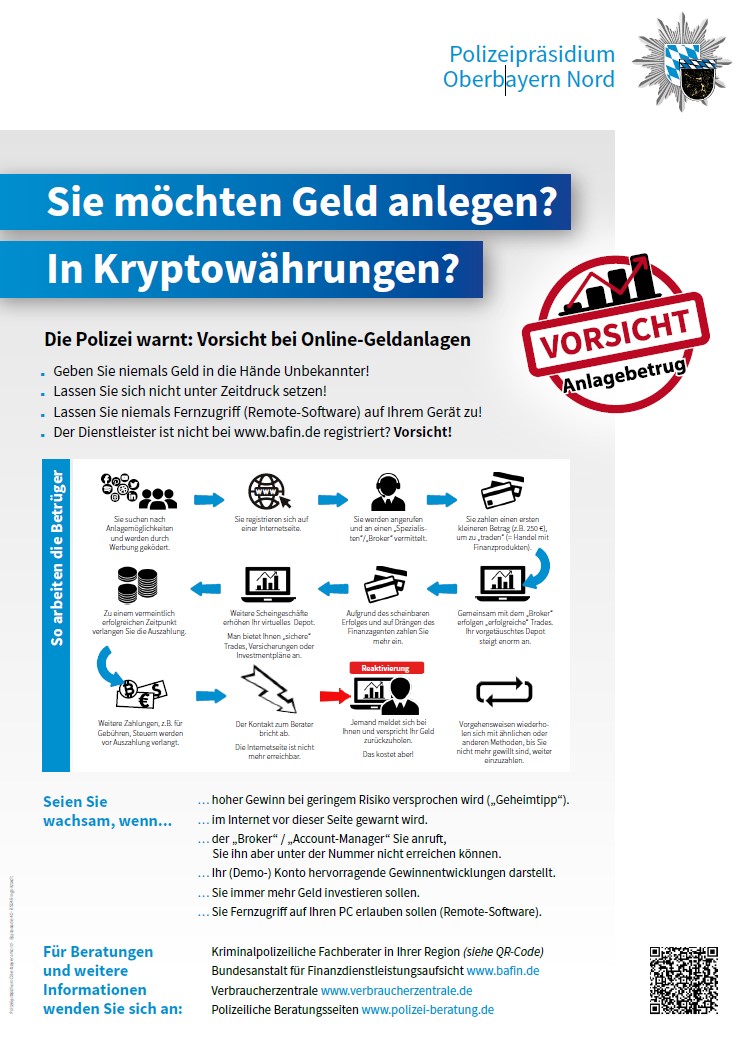 Cybertrading - die Polizei warnt vor Kryptowährungen